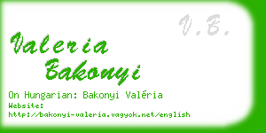 valeria bakonyi business card